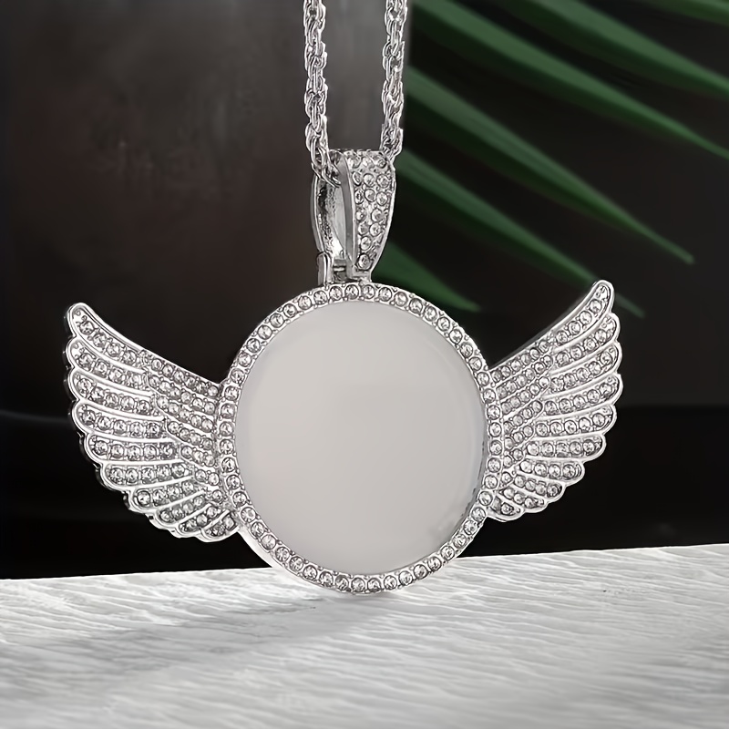 Customized Hip-Hop Wing Photo Necklace — Unique Gift Set